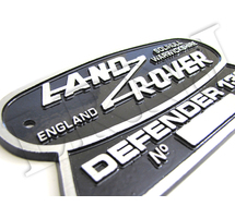 LAND ROVER SOLIHULL WARWICKSHIRE ENGLAND DEFENDER 130 ORIGINAL BADGE ENGRAVING