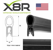 LARGE CAR DOOR BOOT BONNET RUBBER EDGE EDGING TRIM SEAL PAD PROTECT PROTECTION PART NUMBER: X8R0114 / X8R114
