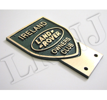 LAND ROVER OWNERS CLUB IRELAND NEW ORIGINAL BADGE PLATE BRONZE CAST