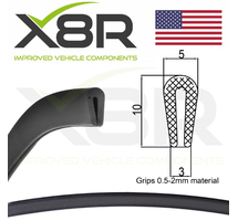 Medium Black Car Rubber U Edge Channel Edging Trim Seal Cover Repair 0.5 1 2 mm Part Number: X8R0126