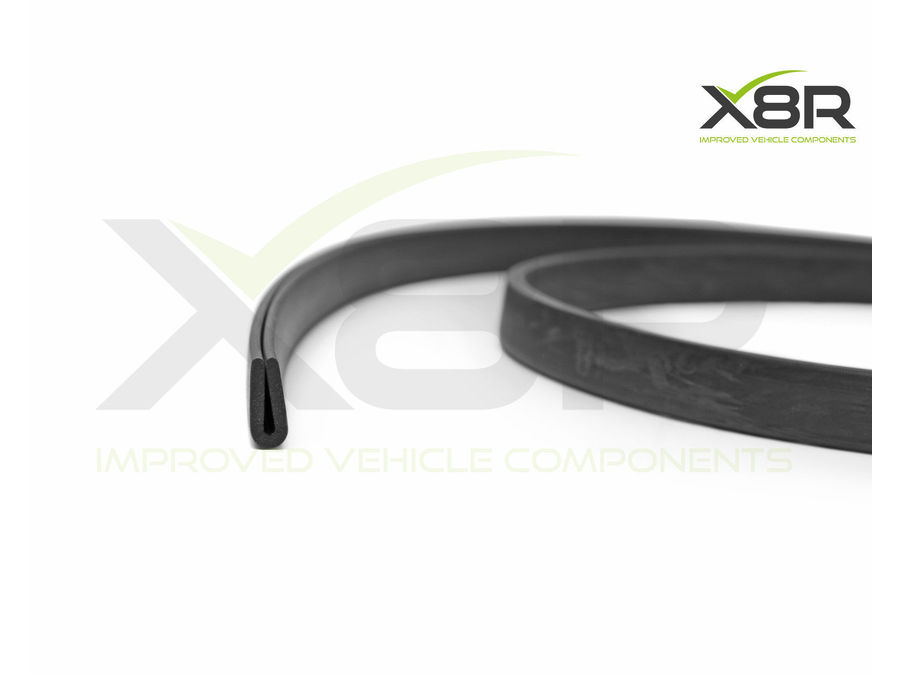 Black Flexible Rubber U Channel Edging Edge Seal Car Trim 1mm 2mm Material Kit Part Number: X8R0102