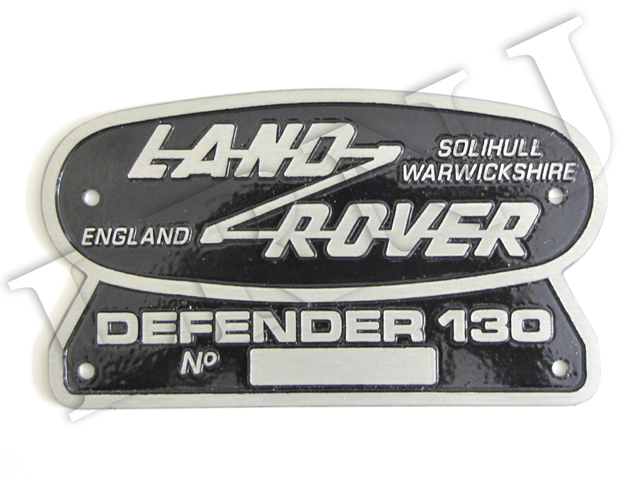 LAND ROVER SOLIHULL WARWICKSHIRE ENGLAND DEFENDER 130 ORIGINAL BADGE ENGRAVING